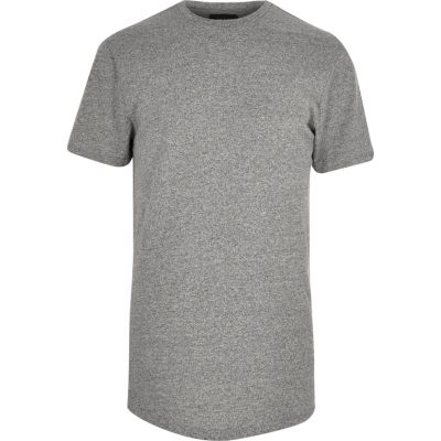 Grey longline grindle t-shirt